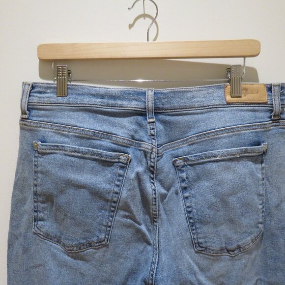 7 FOR ALL MANKIND High Waist Josefina Jeans in Light Blue Denim Casual - Picture 9 of 10